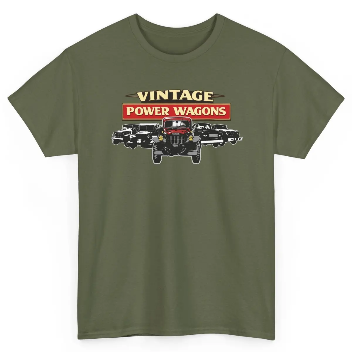 Vintage Power Wagons T-Shirt – Classic Vpw Lineup Heavy Cotton Tee 12