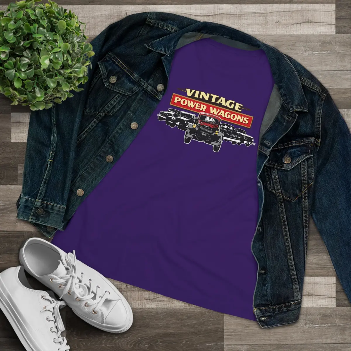 Vintage Power Wagons Women's Tee - Classic Vpw Lineup Bella Shirt 18
