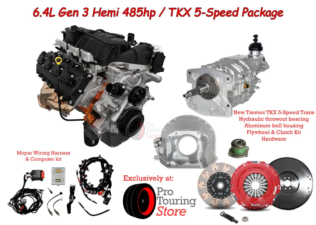 Mopar 6.4L 485Hp Gen 3 Hemi & Tremec Tkx 5-Speed Engine & Transmission Package 1