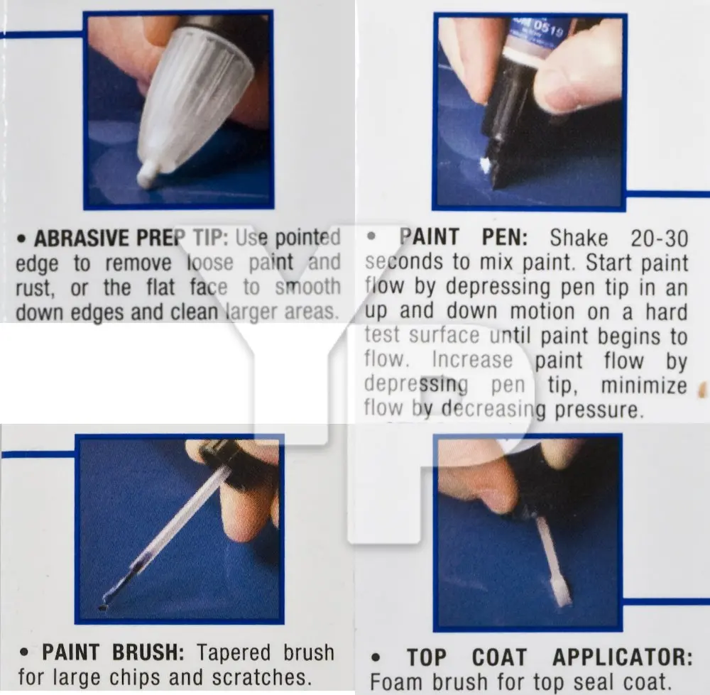 Genuine Gm Acdelco 2-In-1 Touch Up Paint Carbon Flash 58 58U Gar Wa565q & Clear Top Coat 1
