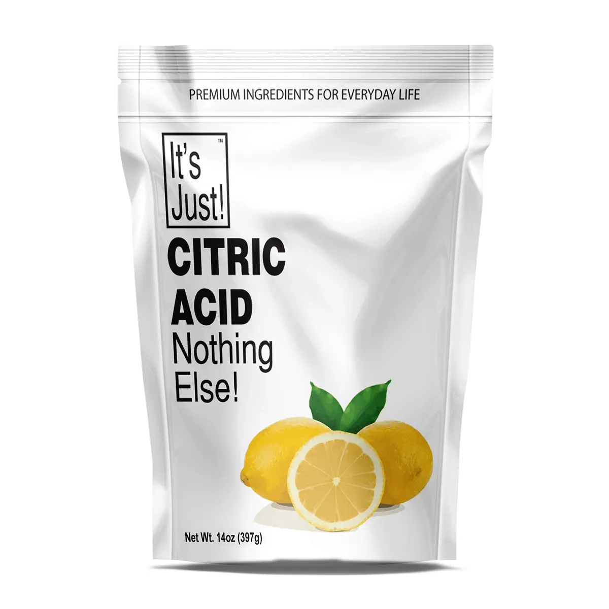 It's Just - Citric Acid (Food Grade) Non-Gmo, Make Your Own, Bath Bombs, Sour Drinks, Household Cleaning (14Oz) 1