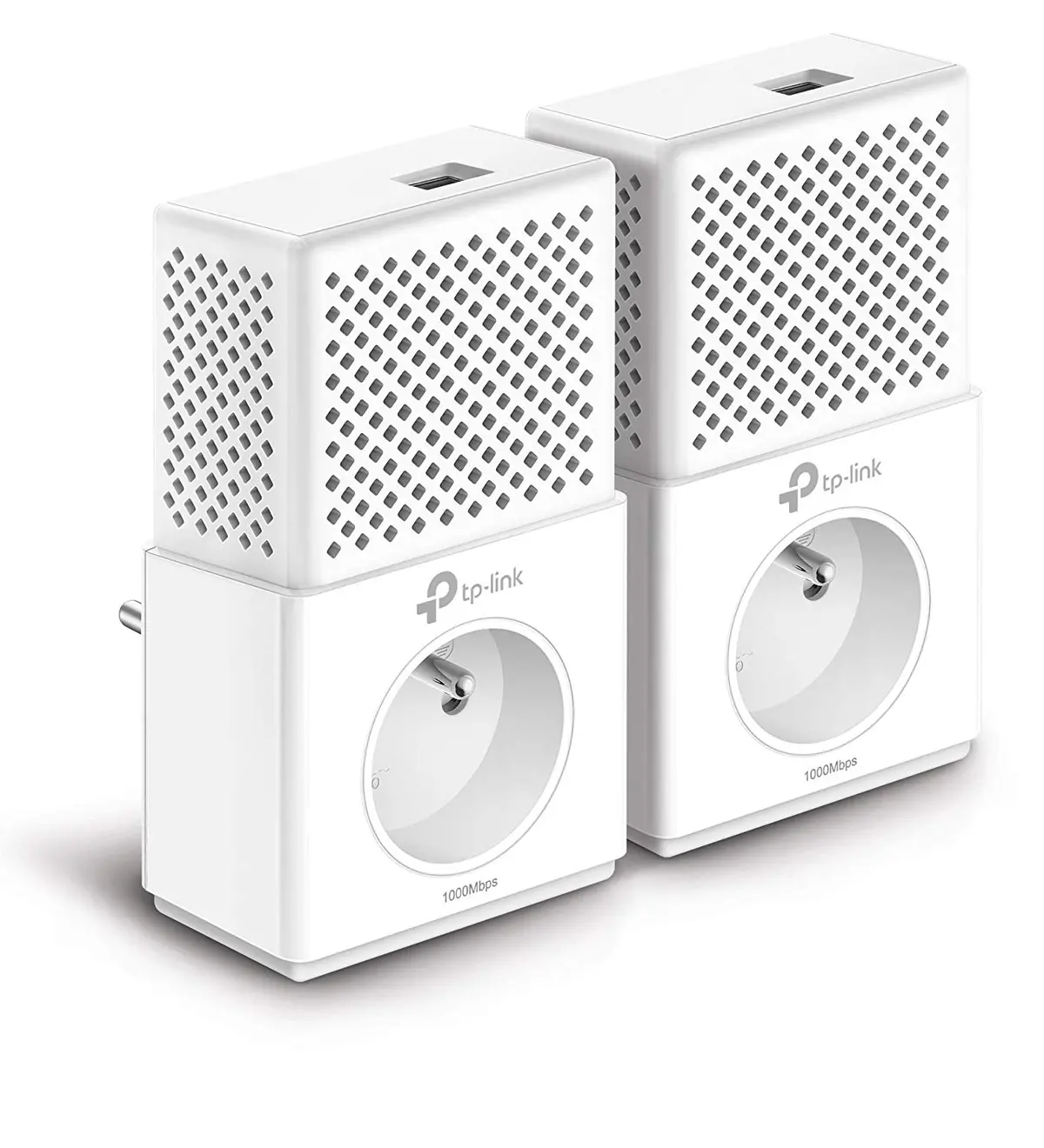 Tp-Link Cpl 1000 Mbps Avec 1 Port Ethernet Gigabit Et Prise Intégrée, Kit De 2 - Solution Idéale Pour Profiter Du Service Multi-Tv À La Maison (Tl-Pa7010p Kit(Fr)) 1
