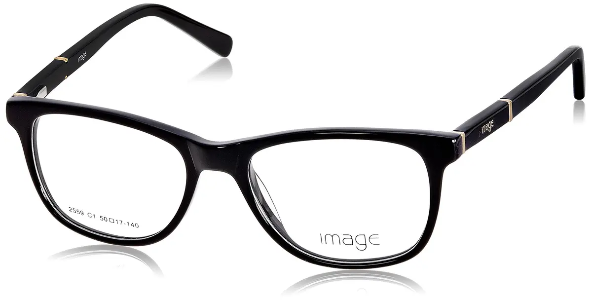 Image Full Rim Eyewear Frame (Shiny Black And Gold ) (Im2559c1frsg) 2