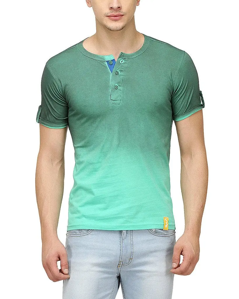 Campus Sutra Men's Cotton T-Shirt (Ss16prm_Hnyspr_M_Pln_Btgsg_S_Bottle Green) 2