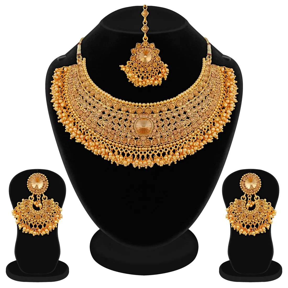 Reeva Pearl Gold Plated Jewellery Set For Women - Combo Pack 2