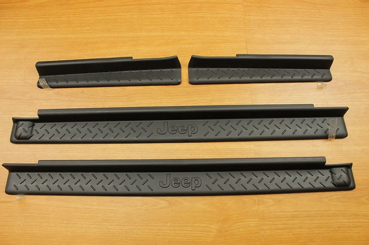 Jeep Wrangler 4-Door Sill Guards Black Plastic Mopar Oem 82210106 1