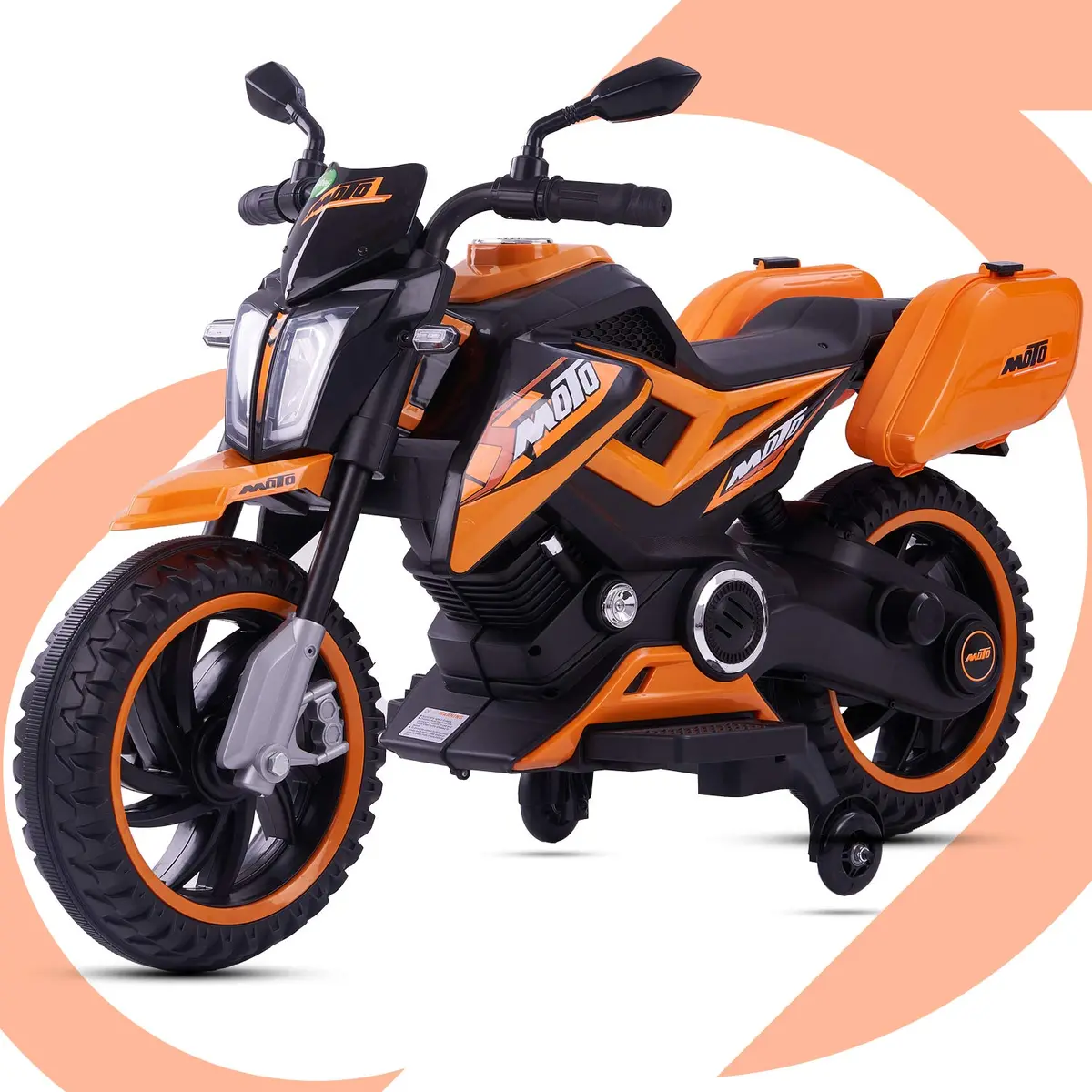 Moto Sports Electric Motor Bike 6V Rechargeable Battery Operated Ride On Bike Motorcycle For Boys & Girls 2-5 Years 1