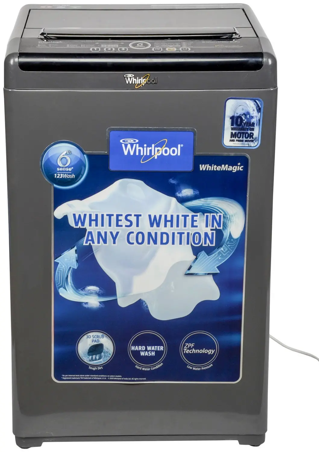 Whirlpool 6212Sd Whitemagic Royale Fully-Automatic Top-Loading Washing Machine (6.2 Kg, Grey Chrome) 2