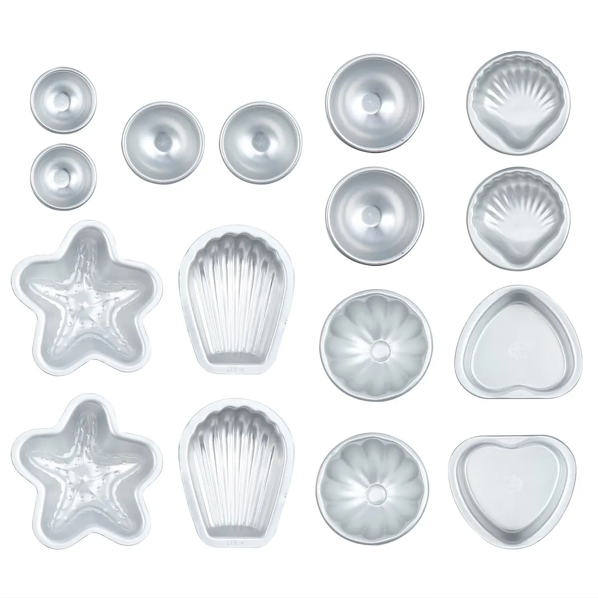 Neoteck 16Pcs Muti Shape Metal Aluminum Bath Bomb Molds Moulds Diy Homemade Soap Crafting Gifts 1