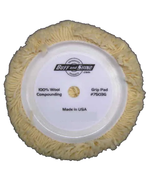 Wool Buffing Pads- 7.5" Grip 1