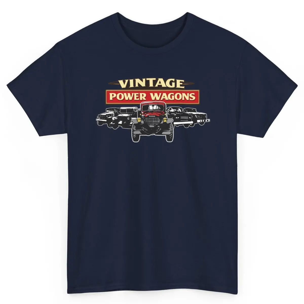 Vintage Power Wagons T-Shirt – Classic Vpw Lineup Heavy Cotton Tee 12