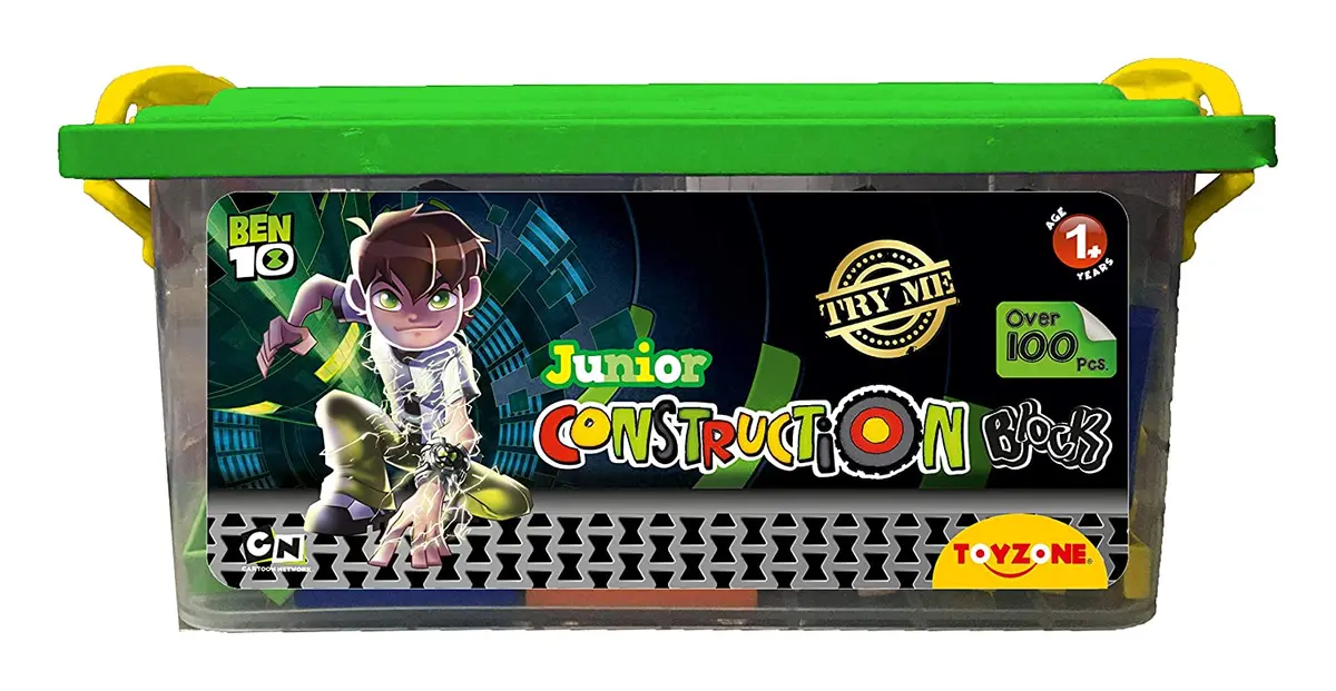 Junior Construction Blocks -Ben 10  Blocks Game | Construction Blocks | Educational Toy For Kids | Smart Activity Fun For Boys & Girls | Batman Block Puzzle | For Kids Age 3+ Years 1
