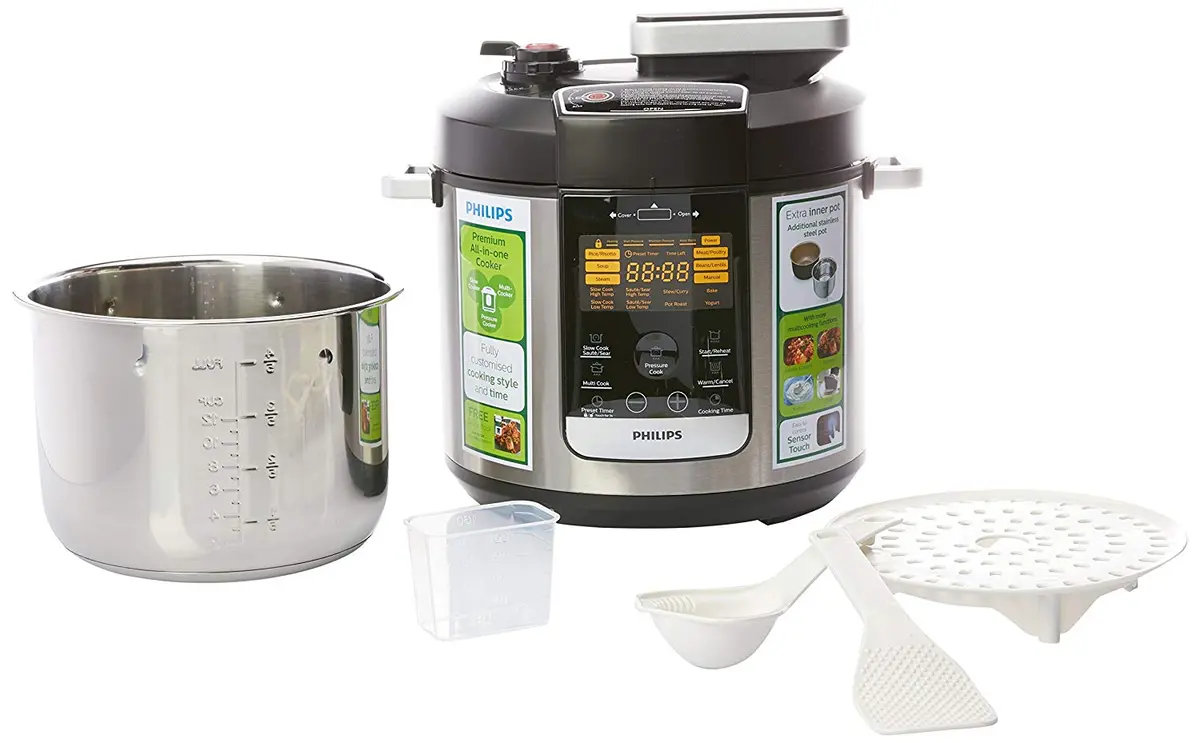 Philips Premium All In One Cooker 6L, Pressure Cook, Slow Cook, Saute/Sear, Hd2178/72 2