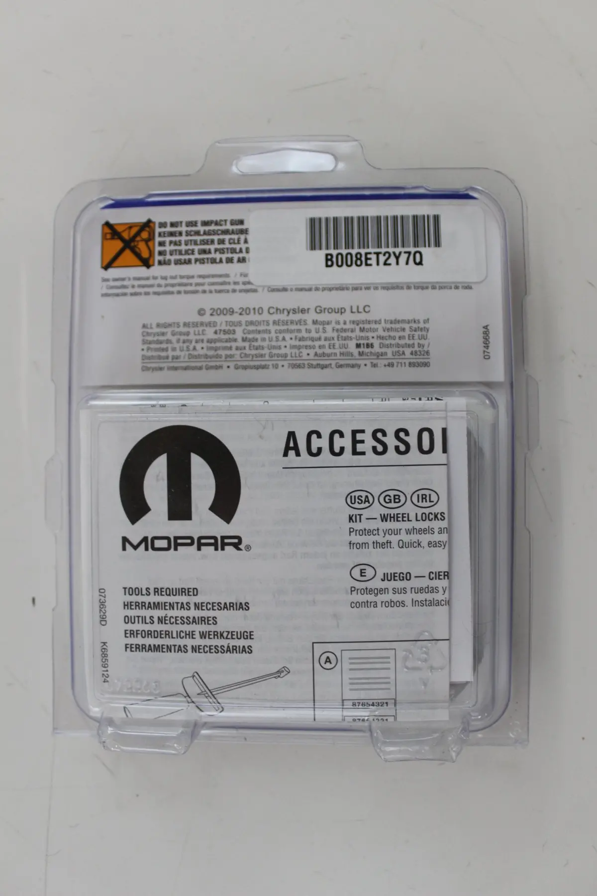 Genuine Jeep Accessories 82211405 One-Piece Wheel Lock Kit 1