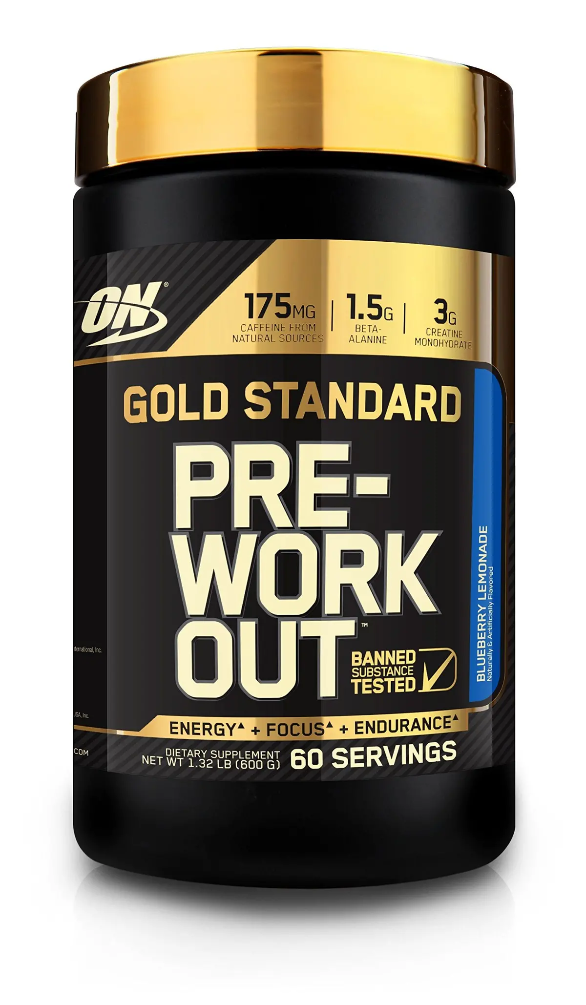 Optimum Nutrition Gold Standard Pre Workout Blueberry Lemonade, 600 Grams 1