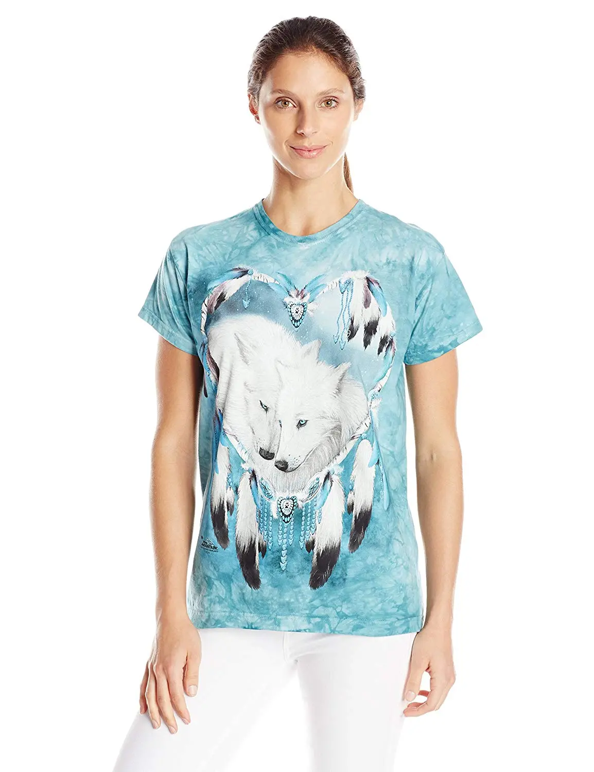 The Mountain Junior's Wolf Heart Graphic T-Shirt, Teal, Xx-Large 1
