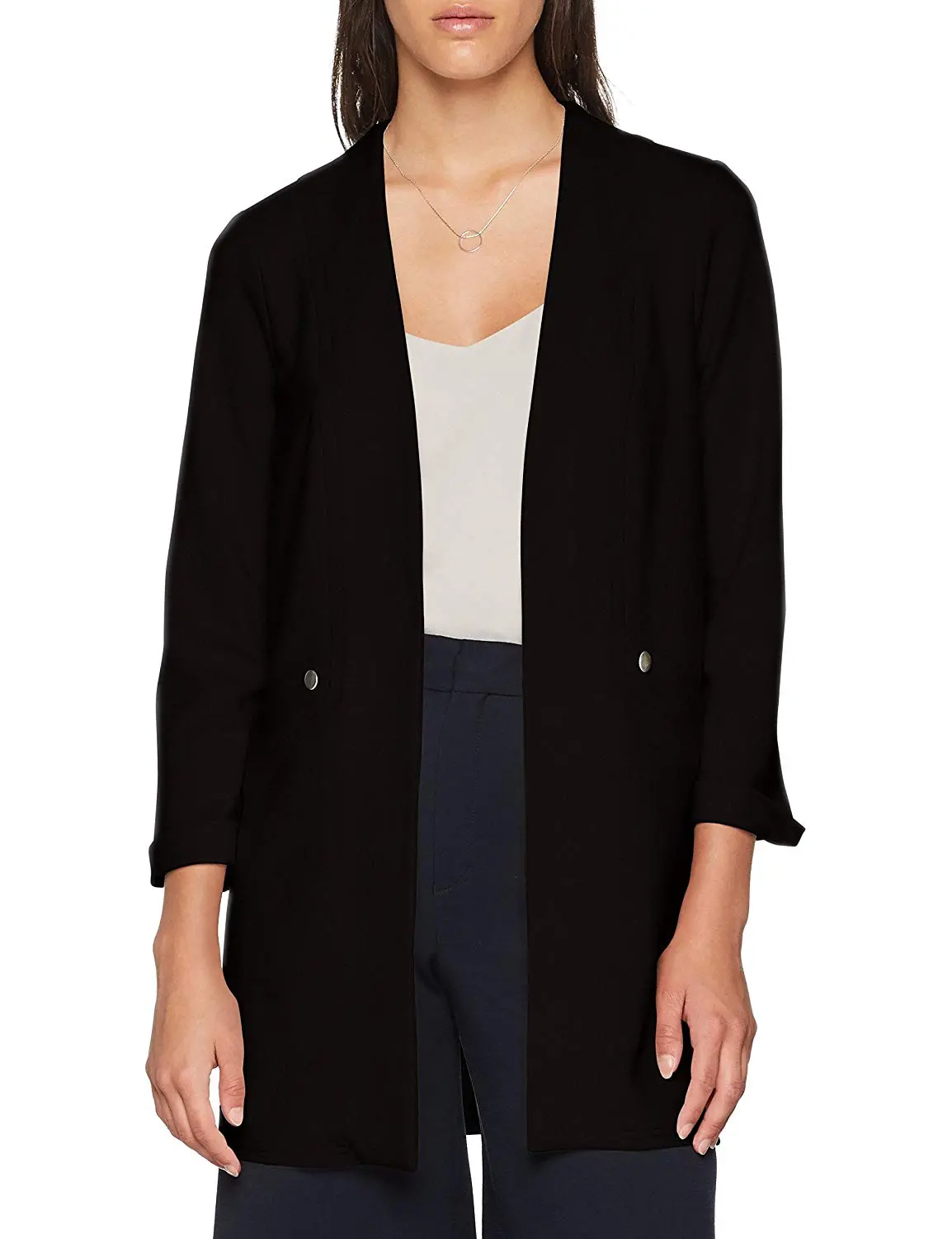 Wallis Women's Popper Pocket Suit Jacket, Black, 10 1