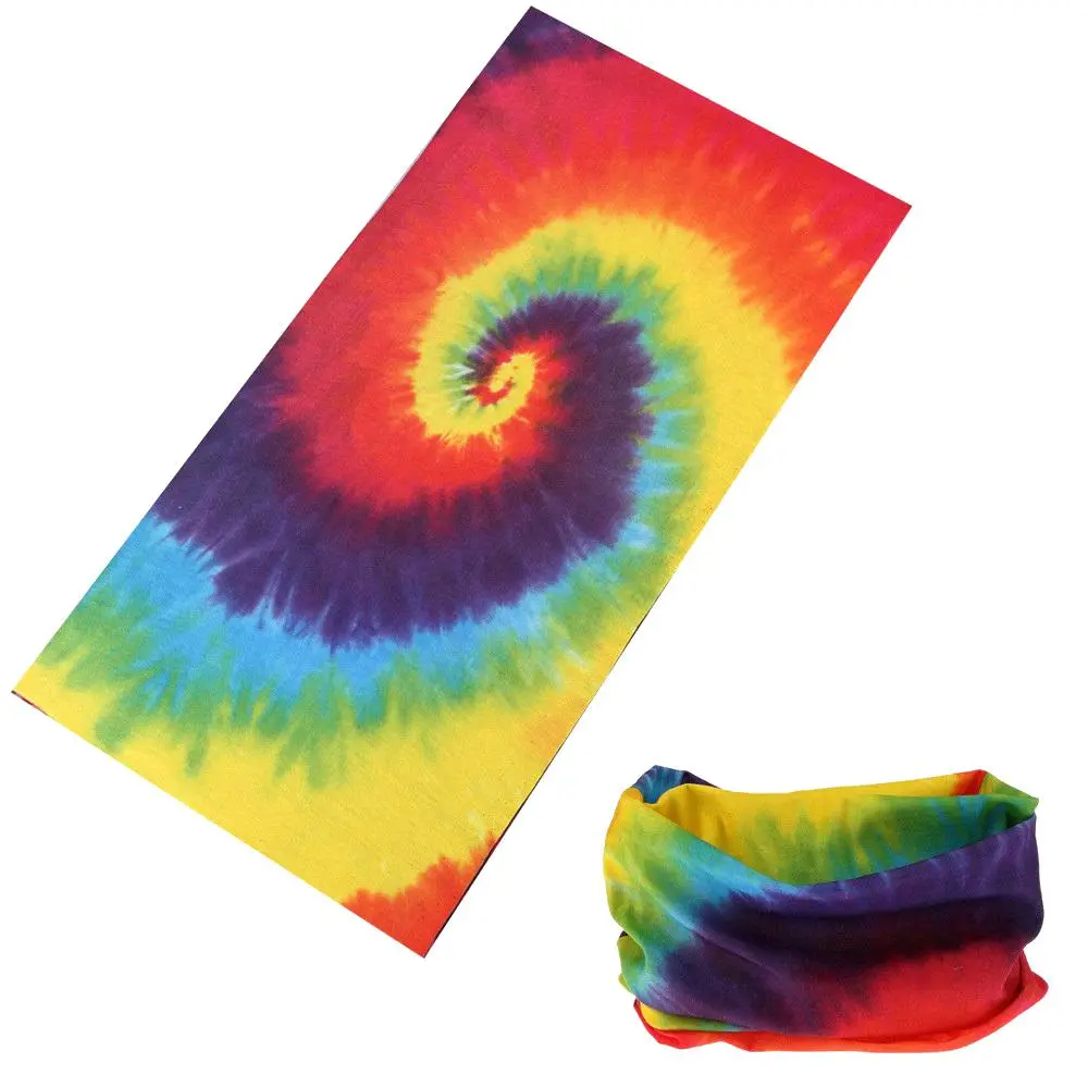 Tie Dyed Swirl Multi Function Seamless Bandana Wrap 1