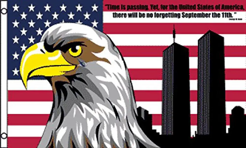 American 911 Never Forget Eagle Towers (3Ft X 5Ft) Flag 1