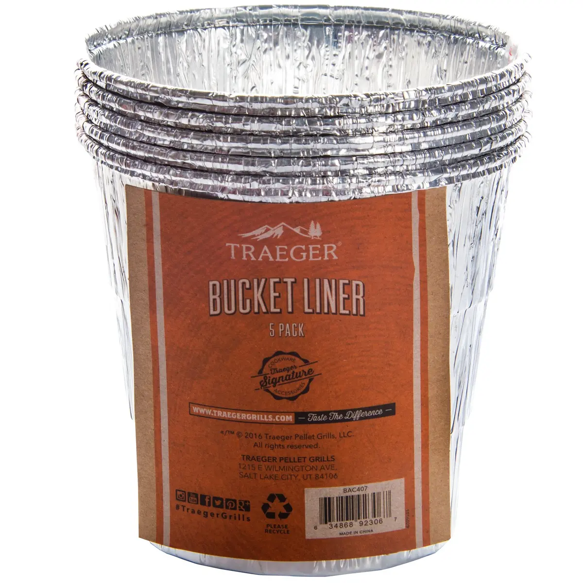 Traeger Grills Bac407z 5-Pack Bucket Liner 1