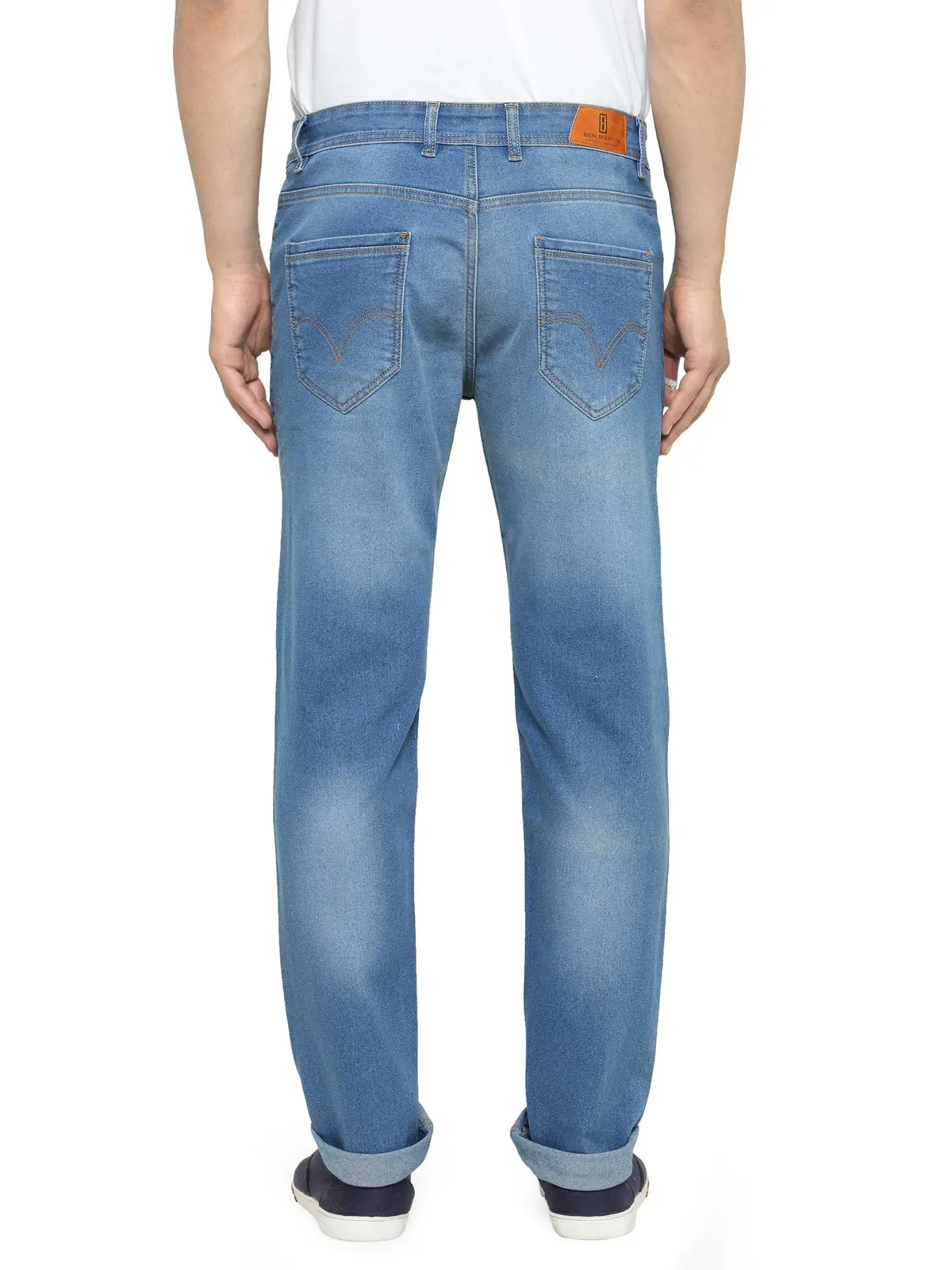 Ben Martin Men's Relaxed Fit Jeans (Bmw-Jj3-Light-P4-38A_Light Blue_38) 5