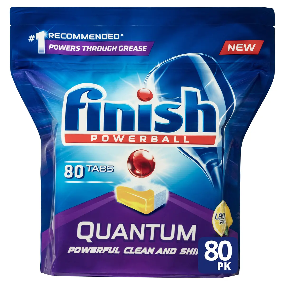Finish Powerball Quantum Dishwasher Tablets, Lemon Sparkle, 80 Pack 2