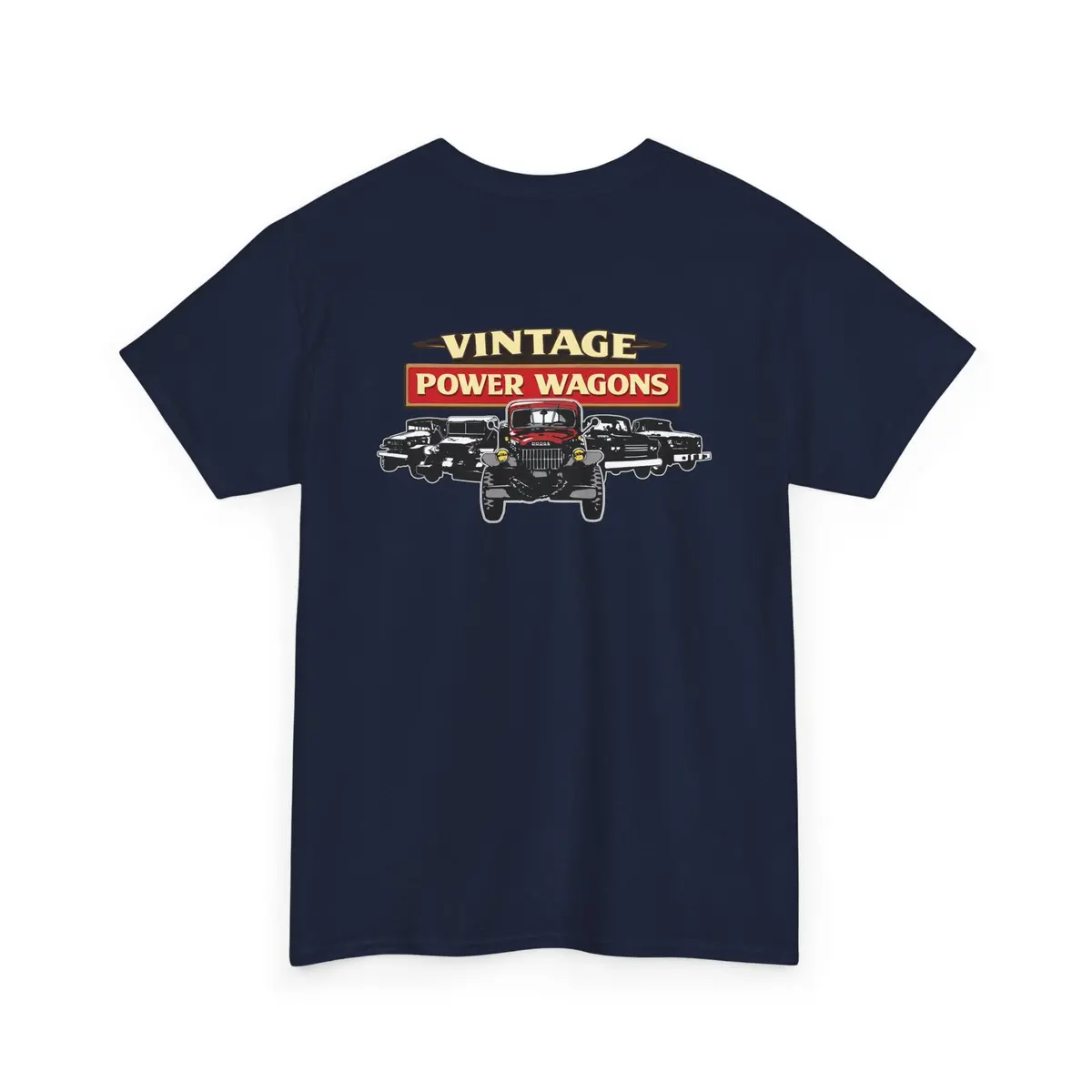 Vintage Power Wagons T-Shirt – Front: Vpw Logo - Back: Classic Vpw Lineup Heavy Cotton Tee 22