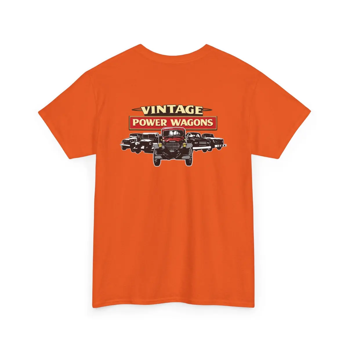 Vintage Power Wagons T-Shirt – Front: Vpw Logo - Back: Classic Vpw Lineup Heavy Cotton Tee 9