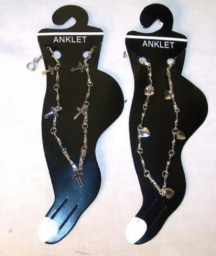 Assortted Designs Ladies Silver Chain Anklets 1