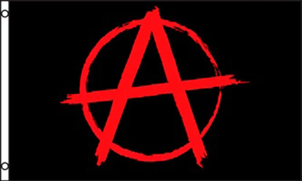 Red & Black Anarchy (3Ft X 5Ft) Flag 1