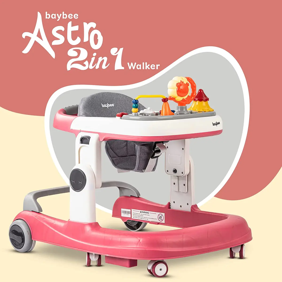 Astro 2 In 1 Baby Walker - Round Kids Walker For Baby, Walker With 3 Adjustable Height 1