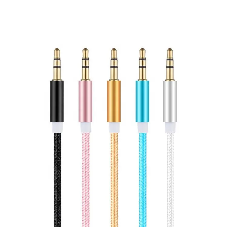 Auxillary 3 Foot Braided Cloth Cable Cord  ( Sold By The Piece Or Dozen ) 1