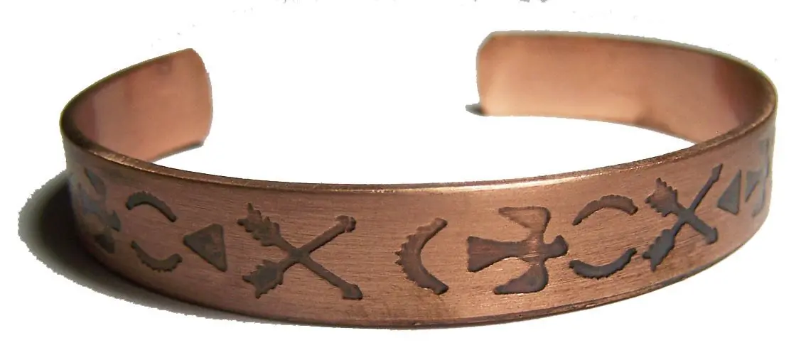 Pure Copper 22 Gram Native Style #Q Cuff Bracelet 1