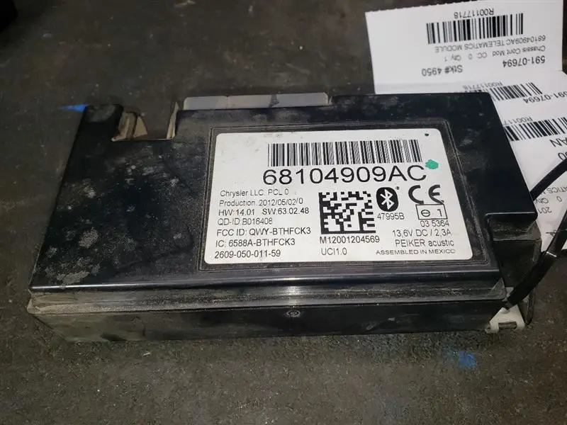 2012 Ram 3500 Telematics Module. Part Number 68104909Ac 1