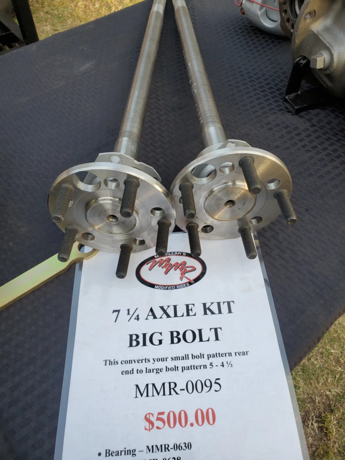 7 1/4 Big Bolt Pattern Axle Kit Converts Small To Large Wheel Pattern 1