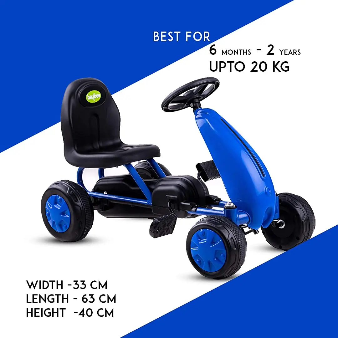 Kids Mini Kart Pedal Go Kart Racing Ride-On Toy Car For Baby With Curved Seat Baby Tricycle Kid's Trike, Bicycle | Pedal Cars For Kids, Tricycle For Boys & Girls Age 0-2 Years 2