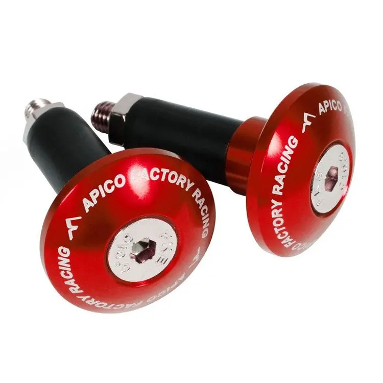 Apico Handlebar Bar End Plugs To Fit 14Mm Red 1