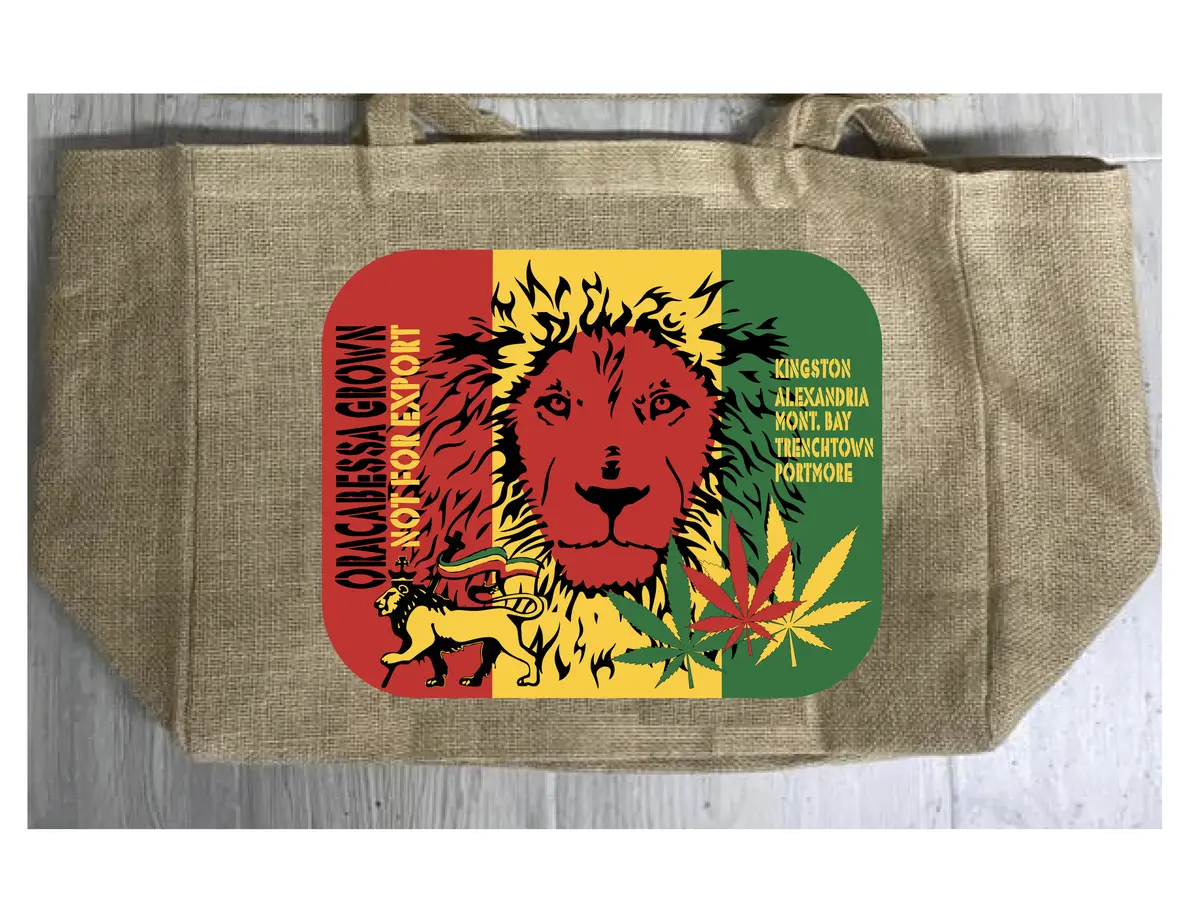Rasta Brand Marijuana Burlap Tote Bag (Sold By The Piece) 1
