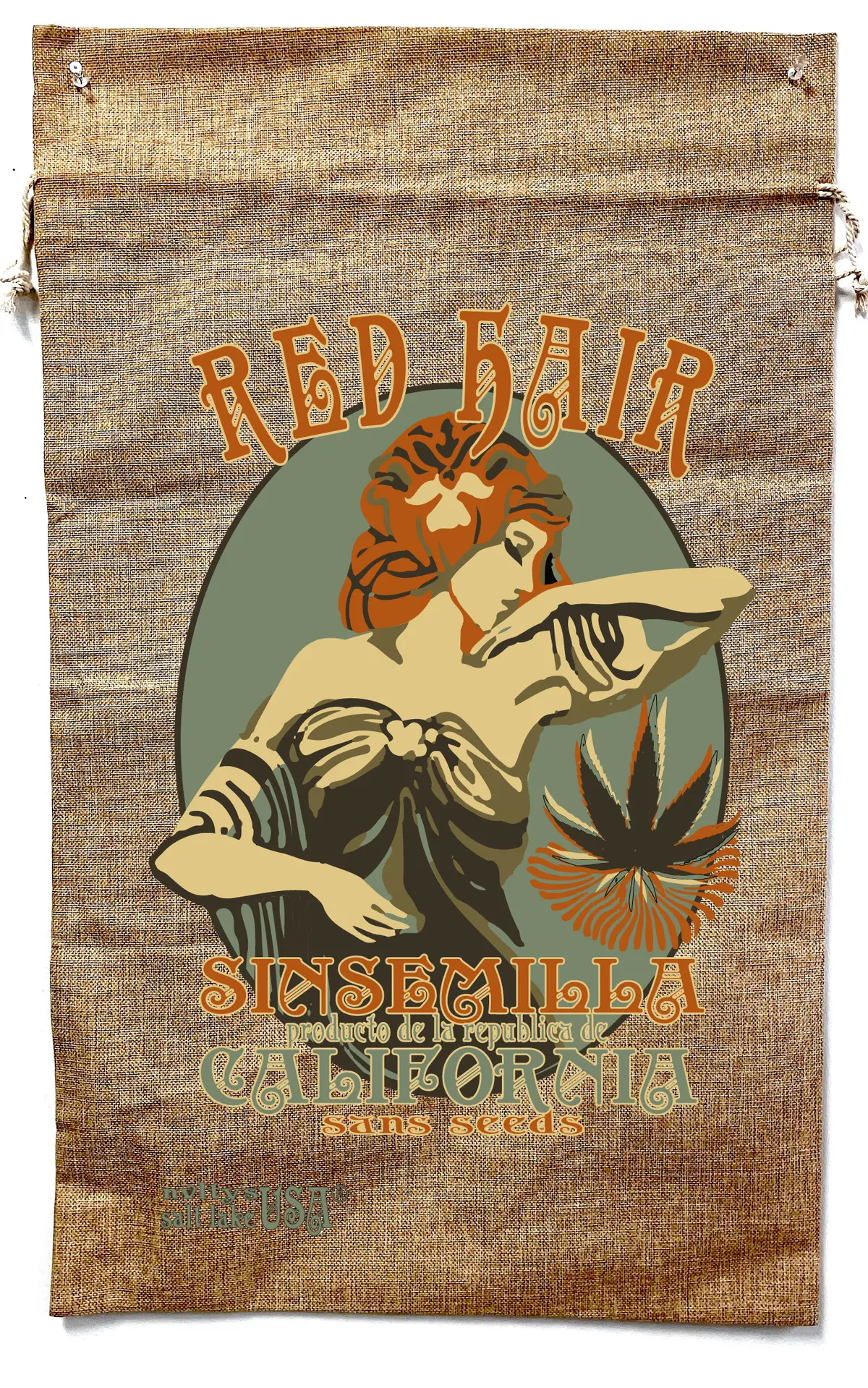 Red Hair  Burlap Bag (Sold By The Piece) 1