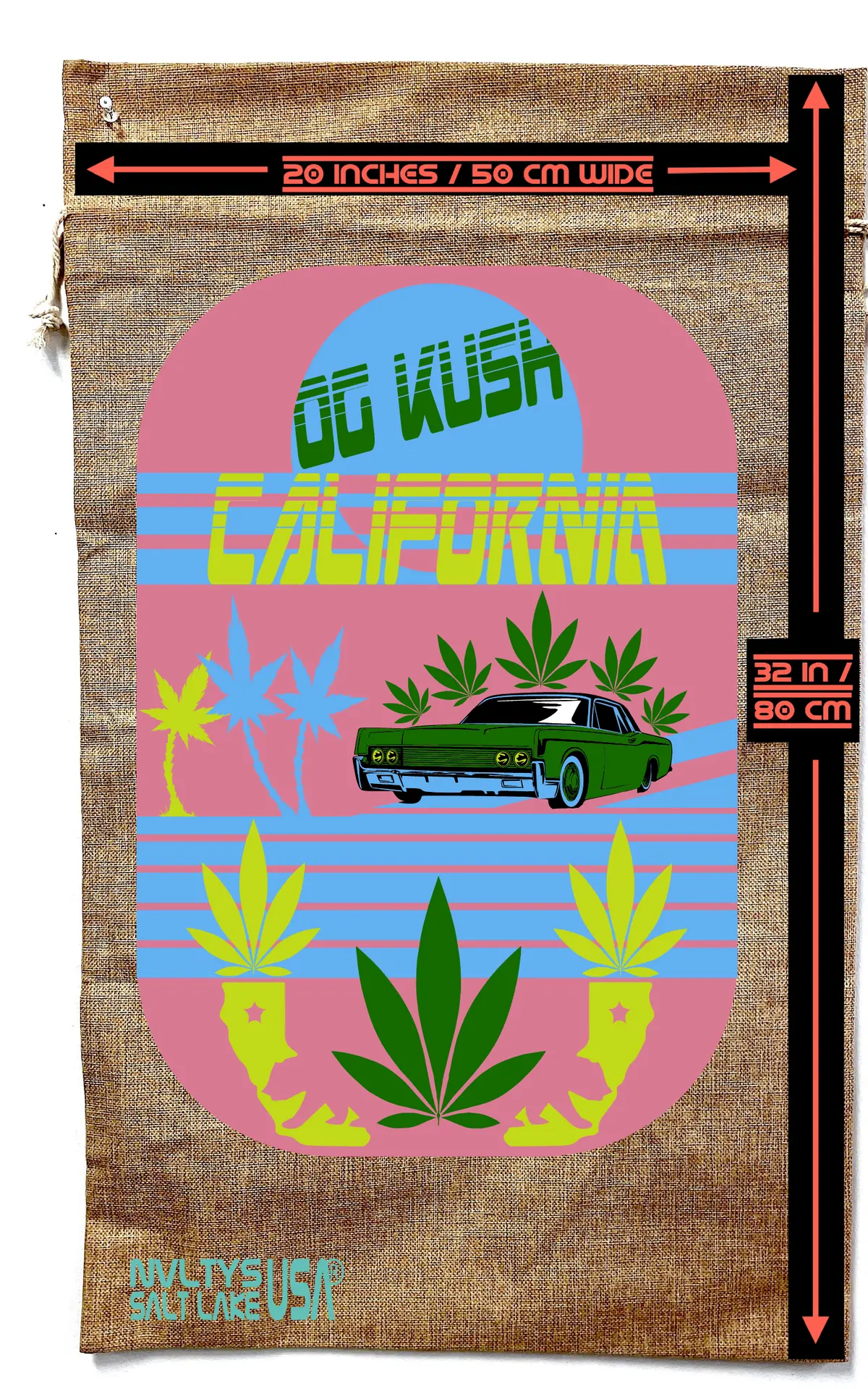 Og Kush Marijuana Burlap Bag 2