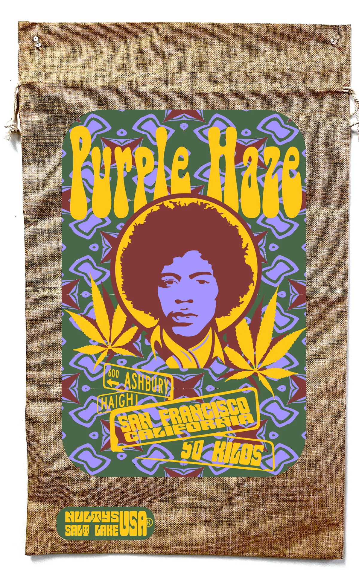 Purple Haze Marijuana Burlap Bag ( Sold By The Piece ) 1