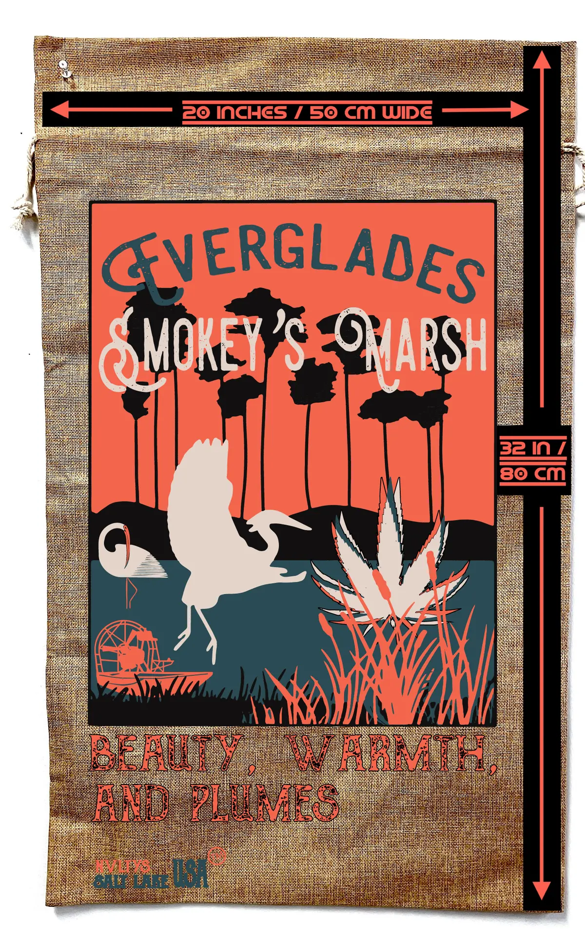 Smokey's Marsh Everglades Marijuana Burlap Bag ( Sold By The Piece ) 2
