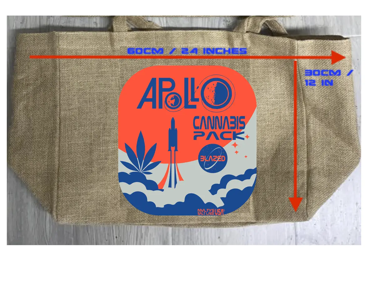 Apollo Cannabis Pack Burlap Tote Bag 2