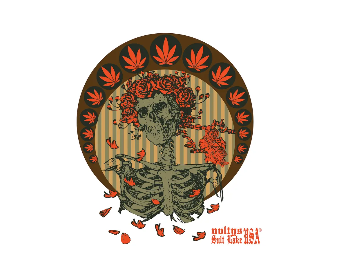 Queen Of Hearts Marijuana Burlap Tote Bag ( Sold By The Piece ) 2