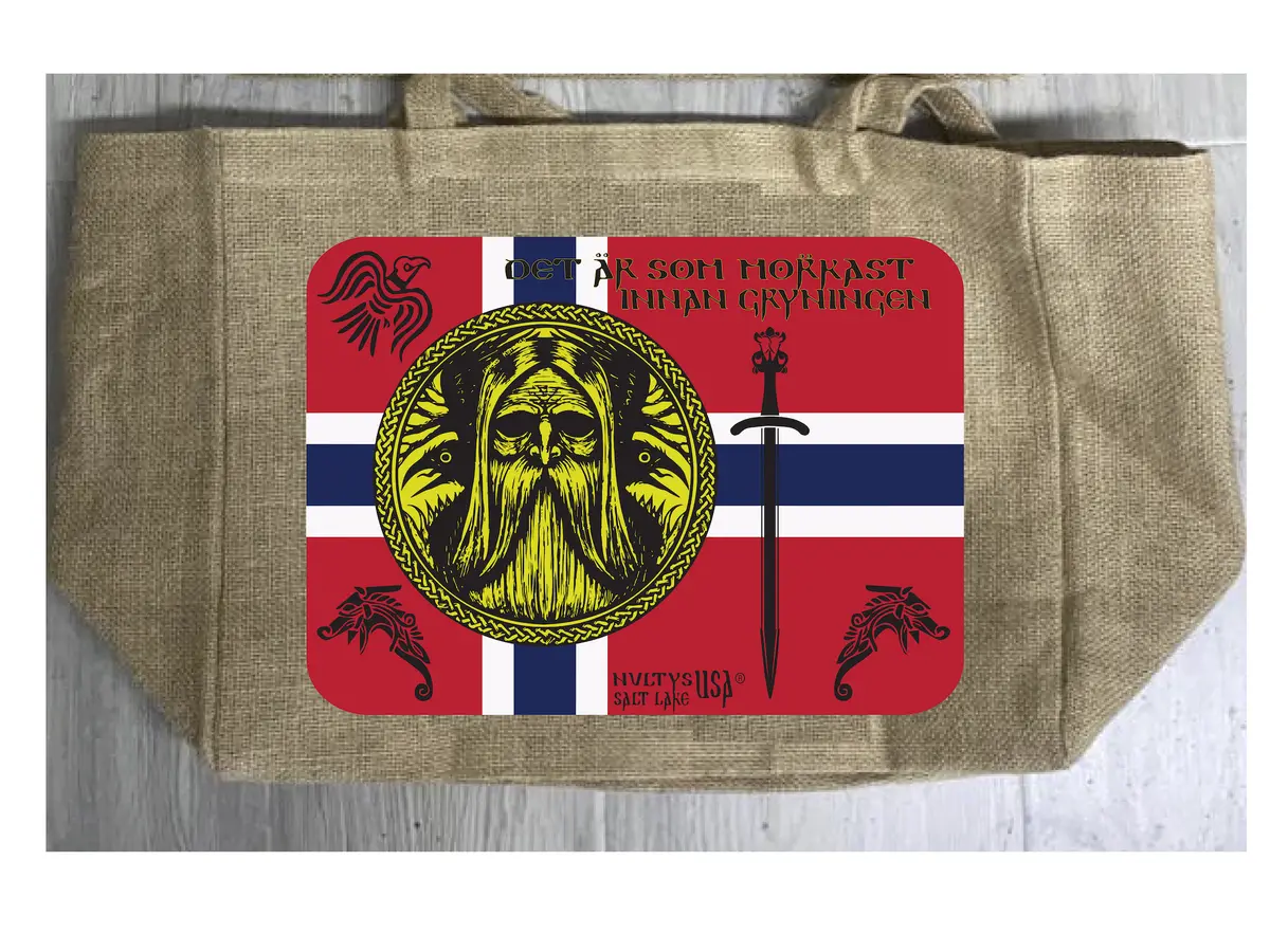 Norsemen Burlap Tote Bag 1