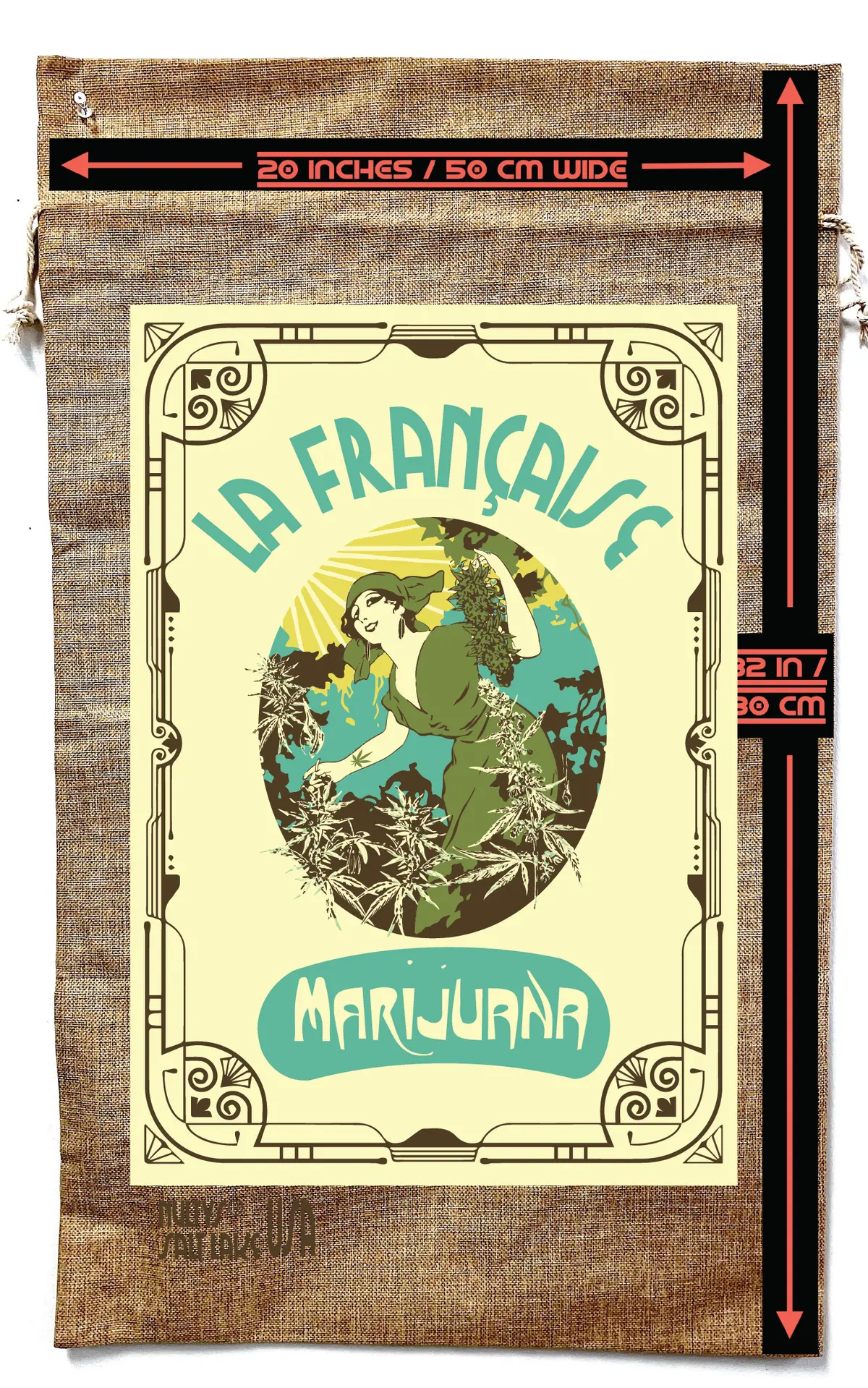 La Francaise Marijuana Burlap Bag 2