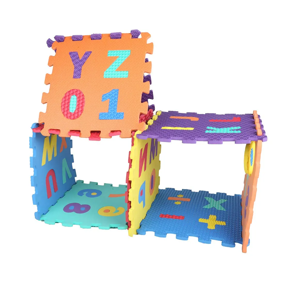 Multi Colour Eva Mat For Kids Set Of 10 Pieces A To Z Alphabet & 0 To 9 Numbers 1