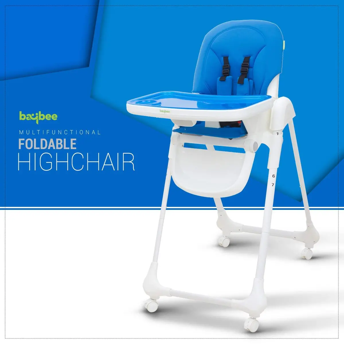 Smart Clean Baby High Chairs For Feeding, Portable High Chair For Baby/Kids Dining Table Chair -Toddler Booster Seat With Cushion And Safety Belt, Folding Baby Chair For Eating 1
