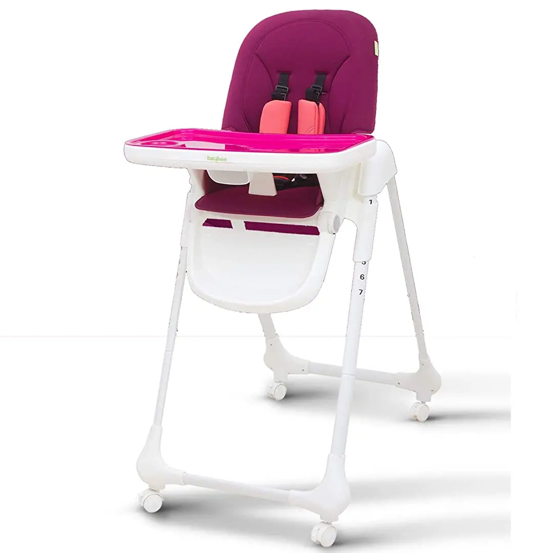 Smart Clean Baby High Chairs For Feeding, Portable High Chair For Baby/Kids Dining Table Chair -Toddler Booster Seat With Cushion And Safety Belt, Folding Baby Chair For Eating 3