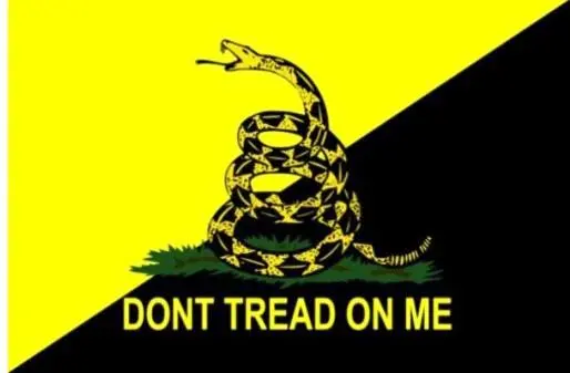 Black & Yellow Gadsden Dont Tread On Me (3Ft X 5Ft) Flag 1